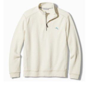 Tommy Bahama Half Zip collar sweatshirt offwhite (Coconut)